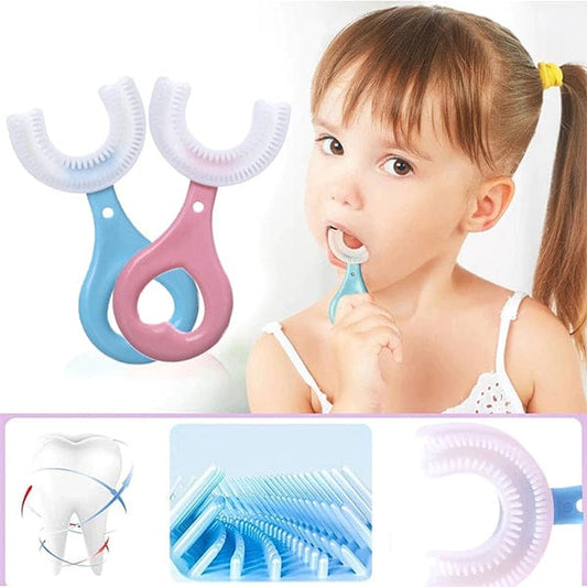 2 pices  U-Shaped Toothbrush for Children